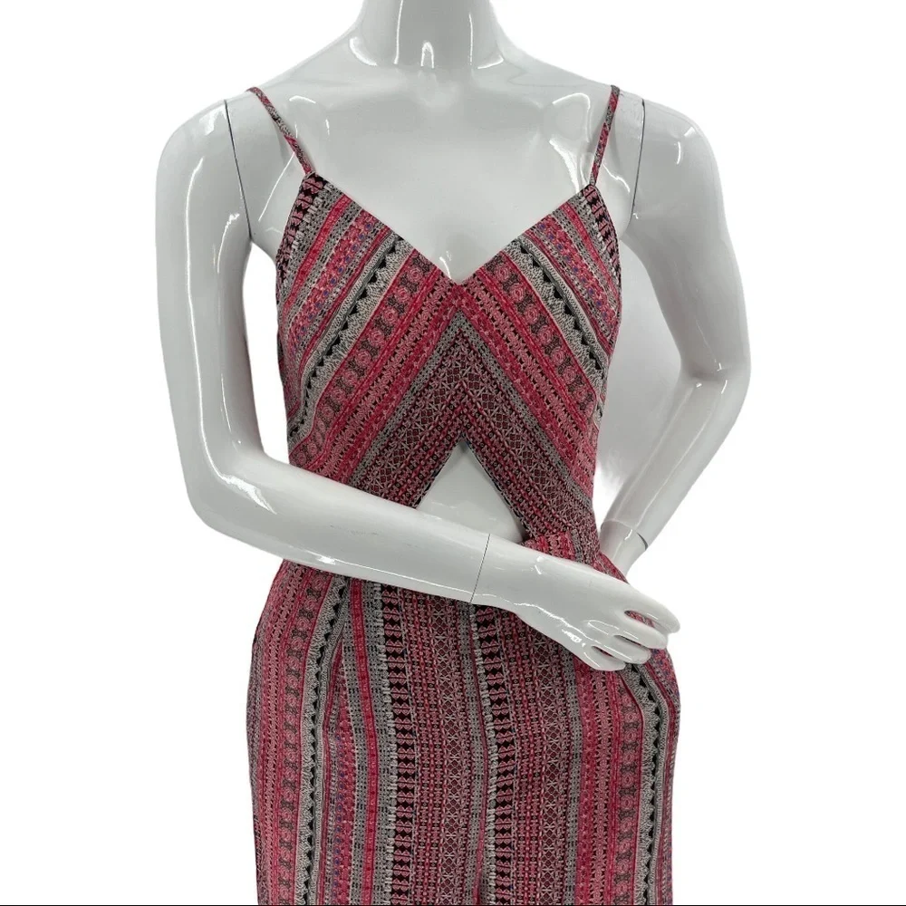 Hommage Printed Cut Out Chest Back Jumpsuit Size M - Picture 3 of 12